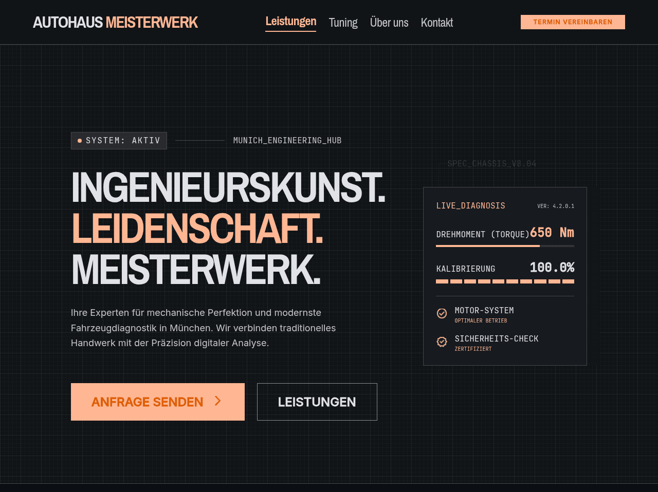 Moderne Website für KFZ-Werkstätten und Autohäuser von Avero Studio